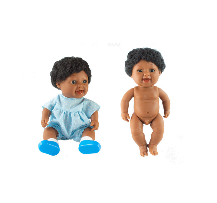BONECO MENINO NEGRO COM GENITÁLIA