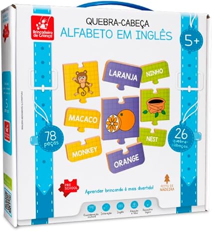 Quebra-cabeça Alfabeto Em Inglês