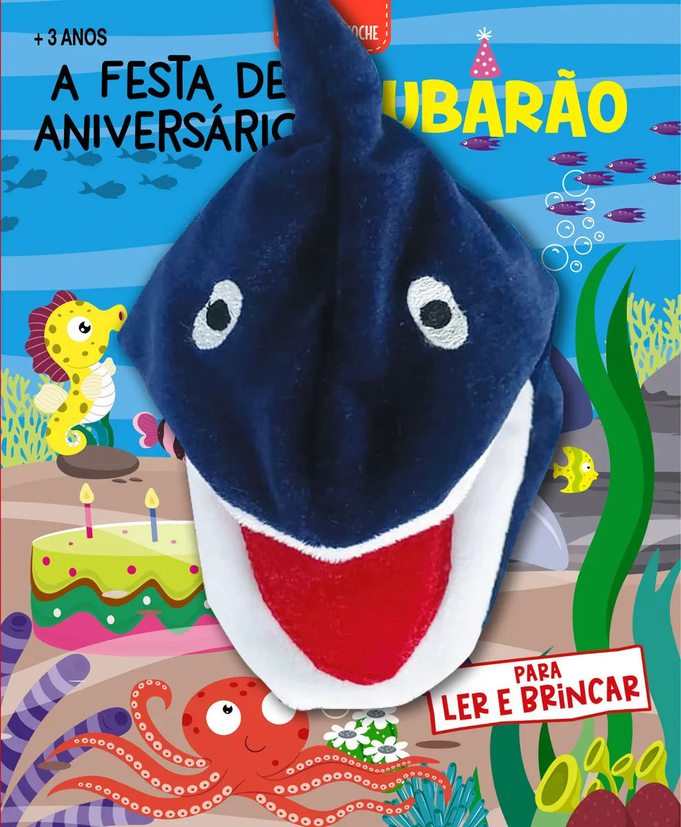 Livro Fantoche Festa de Aniversário do Tubarão