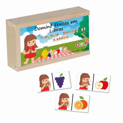 Dominó Frutas em Libras