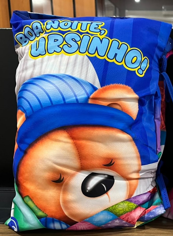 Boa noite ursinho livro travesseiro