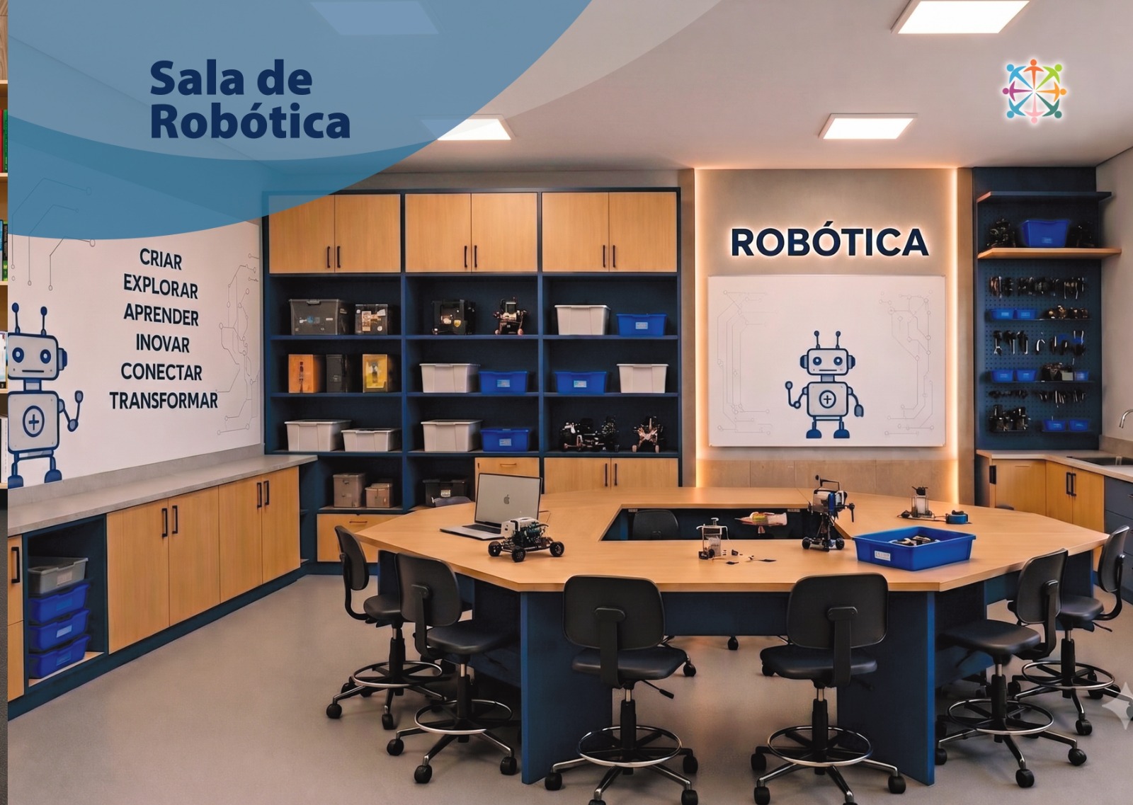 Sala de Robótica - Móveis Planejados