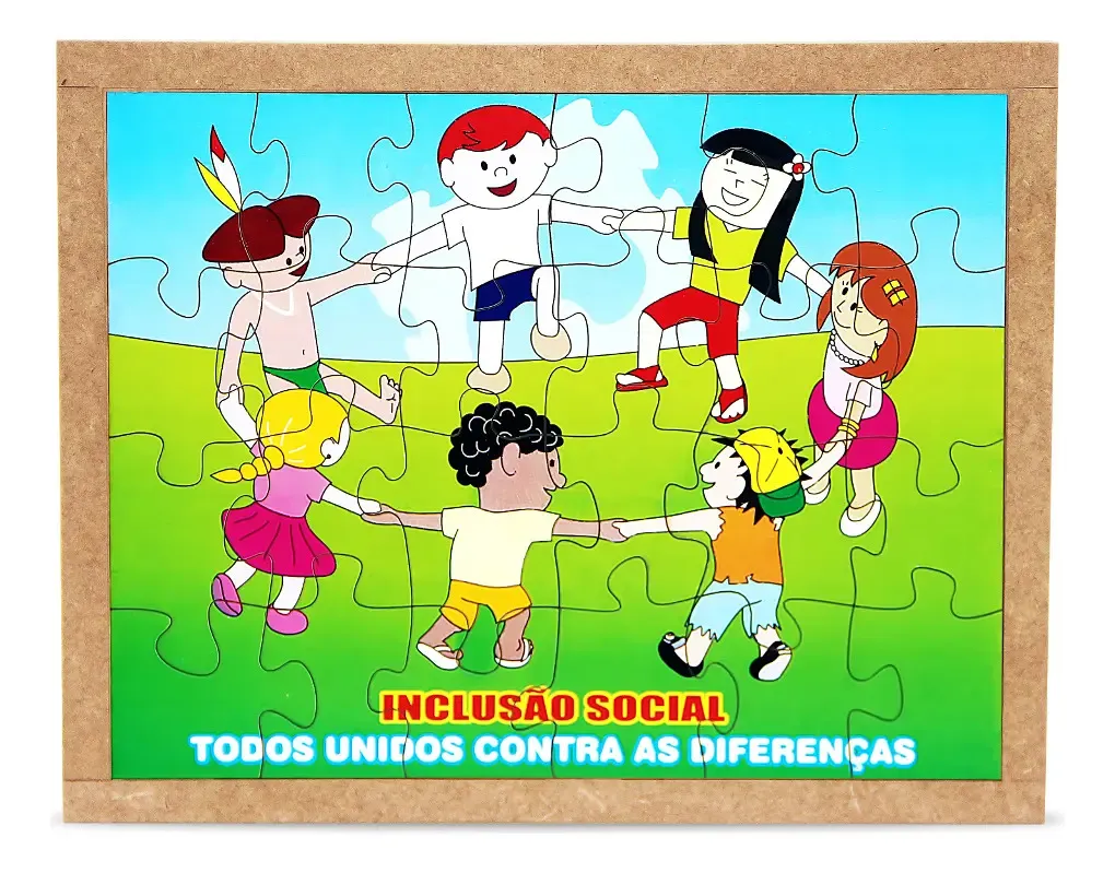Quebra Cabeça Infantil Inclusão Social