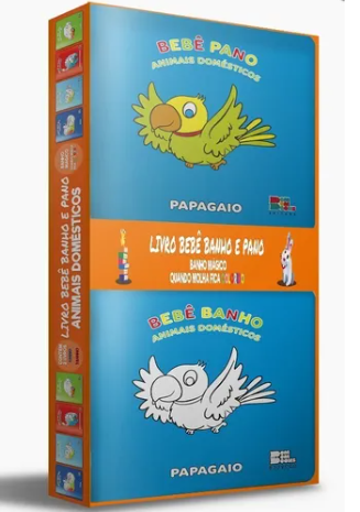 KIT BEBÊ BANHO E PANO: PAPAGAIO