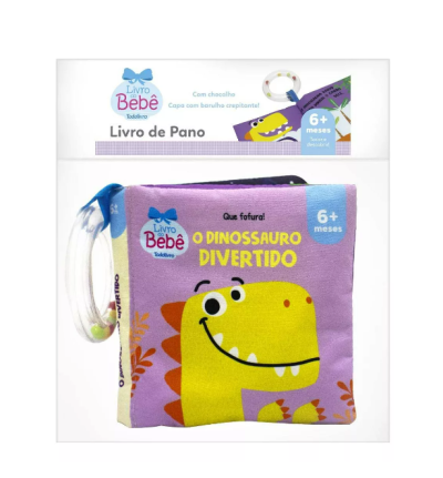 LIVRO DE TECIDO: DINOSSAURO  DIVERTIDO