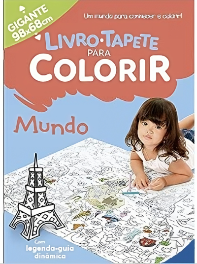 LIVRO TAPETE PARA COLORIR-MUNDO
