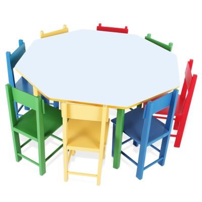 MESA OITAVADA COM 08 CADEIRAS